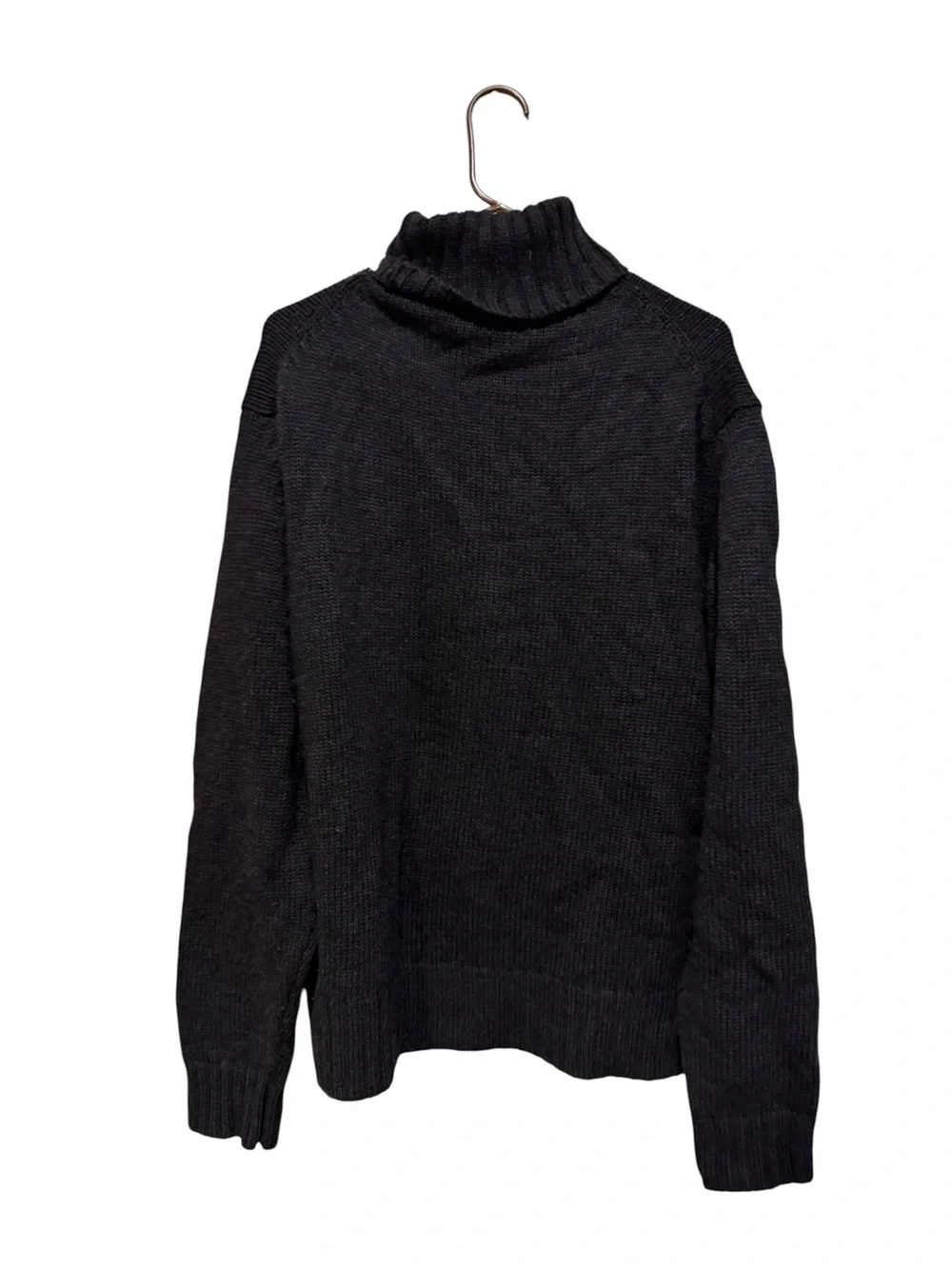 Banana Republic Black Cable-Turtleneck Sweater